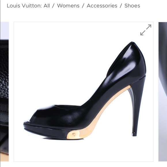 Louis Vuitton Leather Peep Toe Gold Plate - Picture 8 of 8